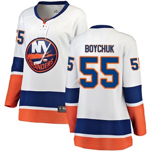 Johnny Boychuk Women's Fanatics Branded New York Islanders Breakaway White Away Jersey