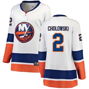 Dennis Cholowski Women's Fanatics Branded New York Islanders Breakaway White Away Jersey