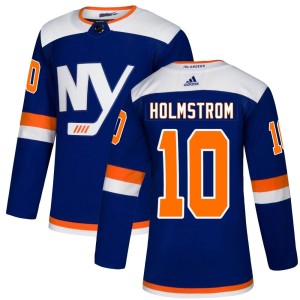 Simon Holmstrom Youth Adidas New York Islanders Authentic Blue Alternate Jersey