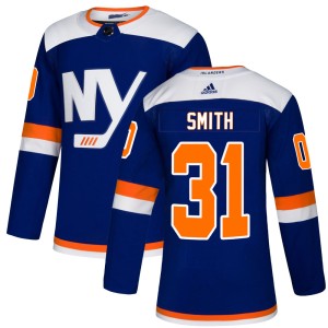 Billy Smith Youth Adidas New York Islanders Authentic Blue Alternate Jersey