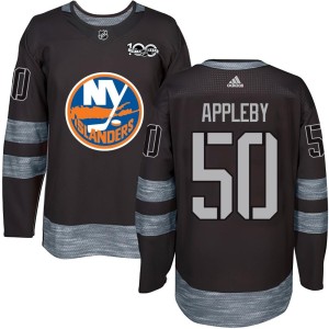 Kenneth Appleby Men's New York Islanders Authentic Black 1917-2017 100th Anniversary Jersey