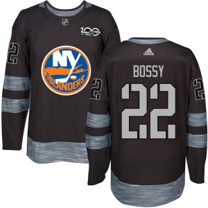 Mike Bossy Men's New York Islanders Authentic Black 1917-2017 100th Anniversary Jersey