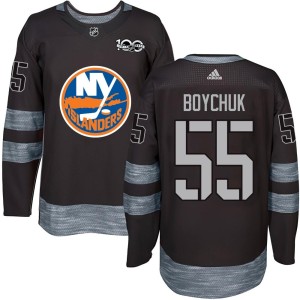 Johnny Boychuk Men's New York Islanders Authentic Black 1917-2017 100th Anniversary Jersey