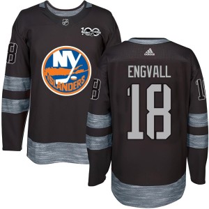 Pierre Engvall Men's New York Islanders Authentic Black 1917-2017 100th Anniversary Jersey