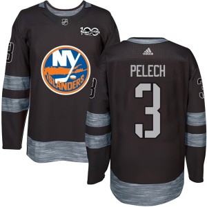 Adam Pelech Men's New York Islanders Authentic Black 1917-2017 100th Anniversary Jersey