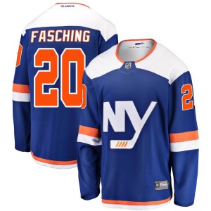 Hudson Fasching Youth Fanatics Branded New York Islanders Breakaway Blue Alternate Jersey