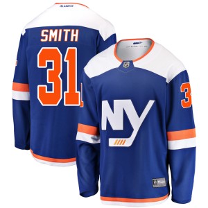 Billy Smith Youth Fanatics Branded New York Islanders Breakaway Blue Alternate Jersey