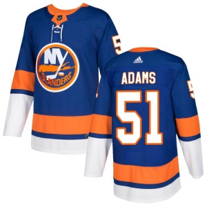 Collin Adams Men's Adidas New York Islanders Authentic Royal Home Jersey