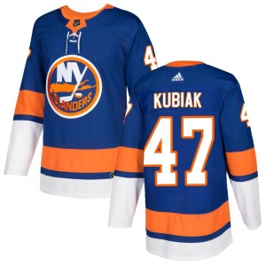 Jeff Kubiak Men's Adidas New York Islanders Authentic Royal Home Jersey