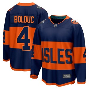 Samuel Bolduc Men's Fanatics Branded New York Islanders Breakaway Navy 2024 Stadium Series Jersey