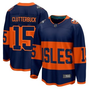 Cal Clutterbuck Men's Fanatics Branded New York Islanders Breakaway Navy 2024 Stadium Series Jersey