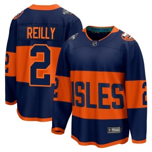 Mike Reilly Men's Fanatics Branded New York Islanders Breakaway Navy 2024 Stadium Series Jersey