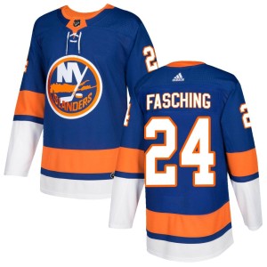 Hudson Fasching Youth Adidas New York Islanders Authentic Royal Home Jersey