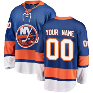 Custom Men's Fanatics Branded New York Islanders Breakaway Blue Custom Home Jersey