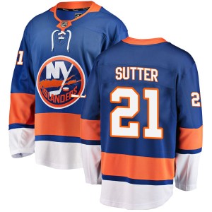 Brent Sutter Men's Fanatics Branded New York Islanders Breakaway Blue Home Jersey