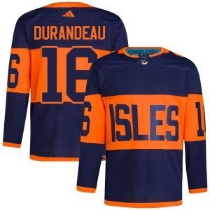 Arnaud Durandeau Men's Adidas New York Islanders Authentic Navy 2024 Stadium Series Primegreen Jersey