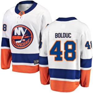 Samuel Bolduc Men's Fanatics Branded New York Islanders Breakaway White Away Jersey