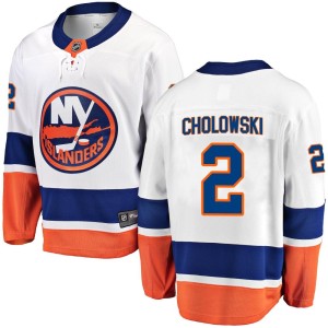 Dennis Cholowski Men's Fanatics Branded New York Islanders Breakaway White Away Jersey