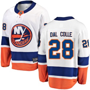 Michael Dal Colle Men's Fanatics Branded New York Islanders Breakaway White Away Jersey