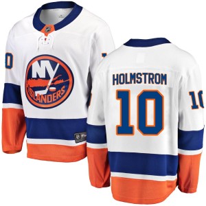 Simon Holmstrom Men's Fanatics Branded New York Islanders Breakaway White Away Jersey