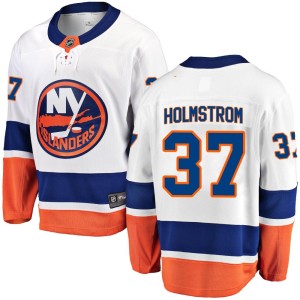 Simon Holmstrom Men's Fanatics Branded New York Islanders Breakaway White Away Jersey