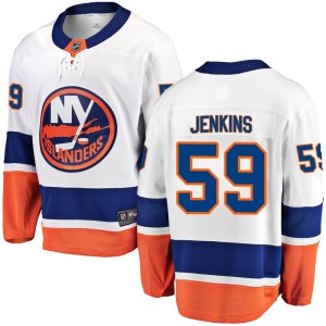 Blade Jenkins Men's Fanatics Branded New York Islanders Breakaway White Away Jersey