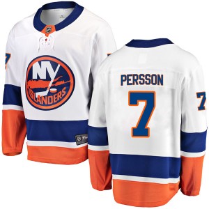 Stefan Persson Men's Fanatics Branded New York Islanders Breakaway White Away Jersey