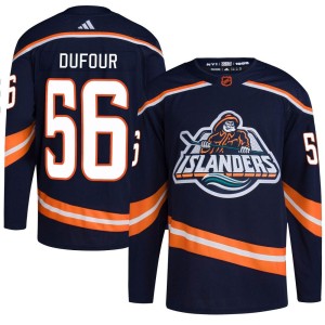 William Dufour Youth Adidas New York Islanders Authentic Navy Reverse Retro 2.0 Jersey