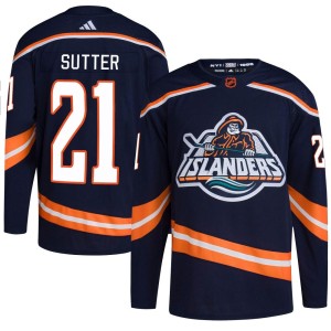 Brent Sutter Youth Adidas New York Islanders Authentic Navy Reverse Retro 2.0 Jersey