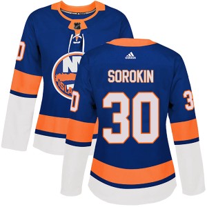 Ilya Sorokin Women's Adidas New York Islanders Authentic Royal Home Jersey