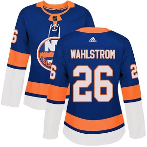 Oliver Wahlstrom Women's Adidas New York Islanders Authentic Olive Royal Home Jersey