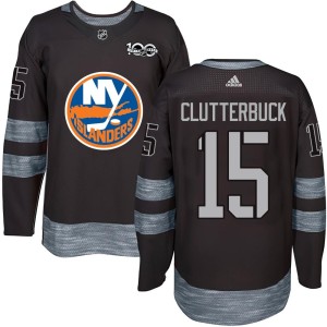 Cal Clutterbuck Youth New York Islanders Authentic Black 1917-2017 100th Anniversary Jersey