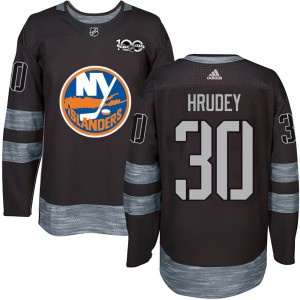 Kelly Hrudey Youth New York Islanders Authentic Black 1917-2017 100th Anniversary Jersey