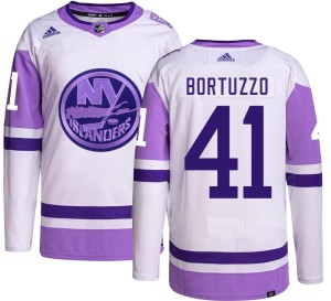 Robert Bortuzzo Youth Adidas New York Islanders Authentic Hockey Fights Cancer Jersey