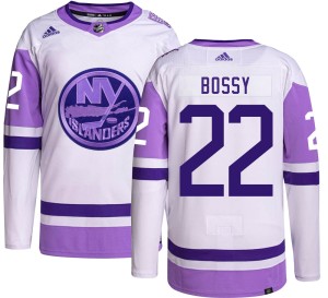 Mike Bossy Youth Adidas New York Islanders Authentic Hockey Fights Cancer Jersey