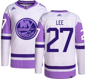 Anders Lee Youth Adidas New York Islanders Authentic Hockey Fights Cancer Jersey