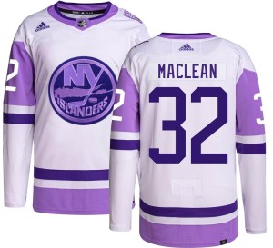 Kyle Maclean Youth Adidas New York Islanders Authentic Kyle MacLean Hockey Fights Cancer Jersey