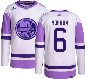 Ken Morrow Youth Adidas New York Islanders Authentic Hockey Fights Cancer Jersey