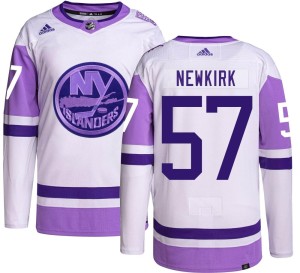 Reece Newkirk Youth Adidas New York Islanders Authentic Hockey Fights Cancer Jersey