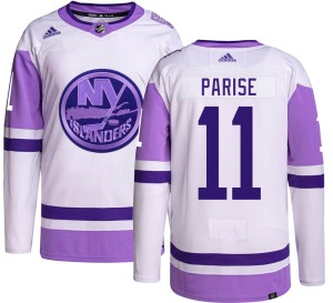 Zach Parise Youth Adidas New York Islanders Authentic Hockey Fights Cancer Jersey