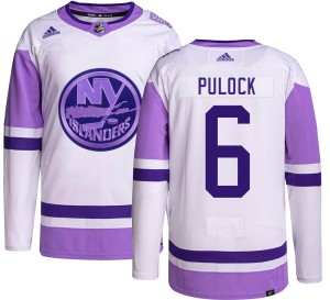 Ryan Pulock Youth Adidas New York Islanders Authentic Hockey Fights Cancer Jersey