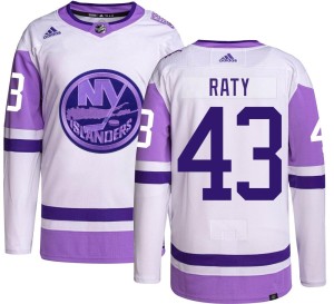 Aatu Raty Youth Adidas New York Islanders Authentic Hockey Fights Cancer Jersey