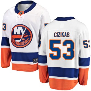 Casey Cizikas Youth Fanatics Branded New York Islanders Breakaway White Away Jersey