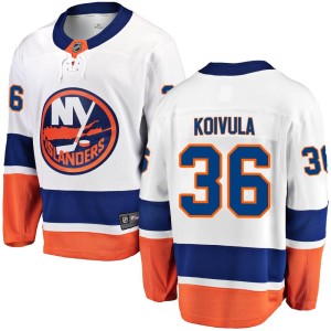 Otto Koivula Youth Fanatics Branded New York Islanders Breakaway White Away Jersey