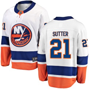 Brent Sutter Youth Fanatics Branded New York Islanders Breakaway White Away Jersey