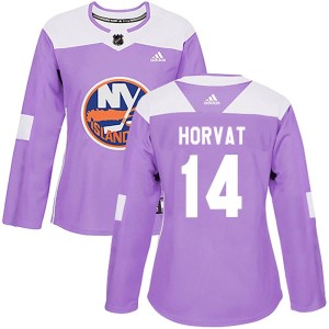 Bo Horvat Women's Adidas New York Islanders Authentic Purple Fights Cancer Practice Jersey