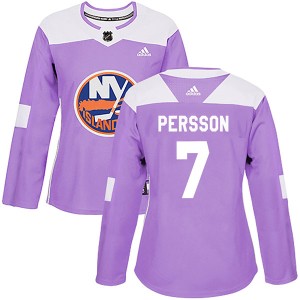 Stefan Persson Women's Adidas New York Islanders Authentic Purple Fights Cancer Practice Jersey
