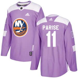 Zach Parise Men's Adidas New York Islanders Authentic Purple Fights Cancer Practice Jersey