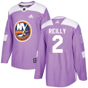 Mike Reilly Men's Adidas New York Islanders Authentic Purple Fights Cancer Practice Jersey