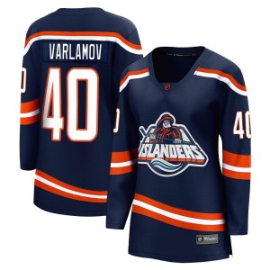Semyon Varlamov Women's Fanatics Branded New York Islanders Breakaway Navy Special Edition 2.0 Jersey
